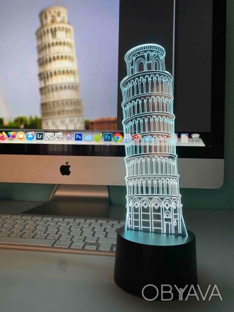 Сменная пластина для 3D ночников "Пизанская башня" 3DTOYSLAMP
3D стветильники-но. . фото 1