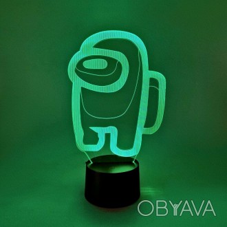 Сменная пластина для 3D ночников "Амонг Ас" 3DTOYSLAMP
3D стветильники-ночники т. . фото 1