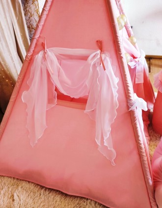 
Шалаш-вигвам для детей в розовом цвете – идеальный подарок для каждой девочки. . . фото 4