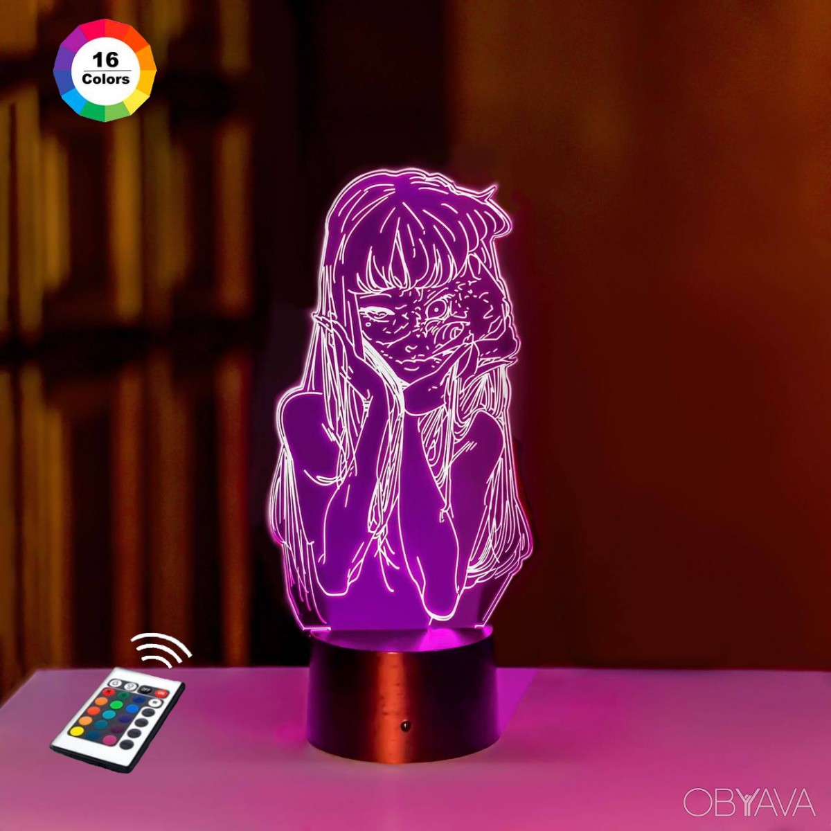 ᐈ 3D ночник "Томиэ Каваками" (УВЕЛИЧЕННОЕ ИЗОБРАЖЕНИЕ) подарочная ...