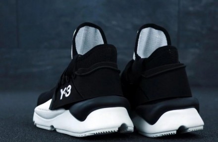 Кросівки чоловічі Adidas Yohji Yamamoto Y-3 "Чорні з білим" р. 41-45 11953. . фото 3