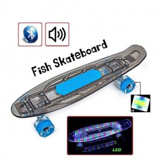 
Пені Борд Fish Skateboard Original 22,5" Чорний LED (Музичний і світиться)
 
Пі. . фото 2