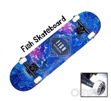 СкейтБорд від бренда Fish Blue Rhombus (Синий ромб)
Підходить: Для дітей, підліт. . фото 1