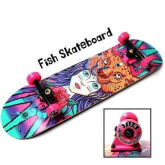 СкейтБорд від бренда Fish Girl and Tiger (Дівчина та тигр)
Підходить: Для дітей,. . фото 2