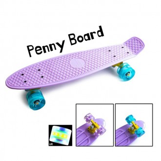 Пенни Борд Penny Board 22" Лиловый LED (Светятся колеса)
Подходит: Для детей, по. . фото 6
