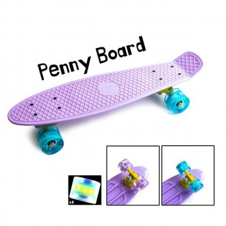 Пенни Борд Penny Board 22" Лиловый LED (Светятся колеса)
Подходит: Для детей, по. . фото 2