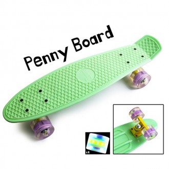 Пенни Борд Penny Board 22" Мятный LED (Светятся колеса)
Подходит: Для детей, под. . фото 2