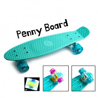Пенни Борд Penny Board 22" Бирюзовый LED (Светятся колеса)
Подходит: Для детей, . . фото 9