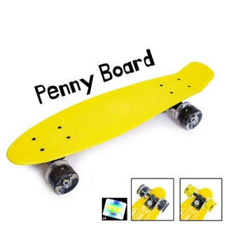 Пенни Борд Penny Board 22,5" Yellow LED (Светятся колеса)
Подходит: Для детей, п. . фото 4