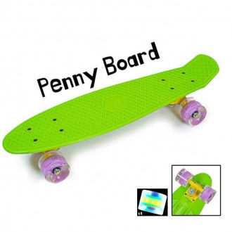 Пенни Борд Penny Board 22" Green Зеленый LED (Светятся колеса)
Подходит: Для дет. . фото 7