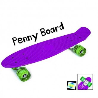 Пенни Борд Penny Board 22,5" Violet Фиолетовый LED (Светятся колеса)
Подходит: Д. . фото 6