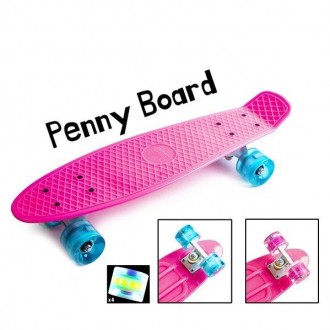Пенни Борд Penny Board 22,5" Pink Розовый LED (Светятся колеса)
Подходит: Для де. . фото 2