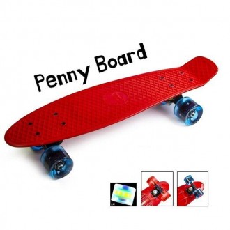 Пенни Борд Penny Board 22" Red Красный LED (Светятся колеса)
Подходит: Для детей. . фото 2
