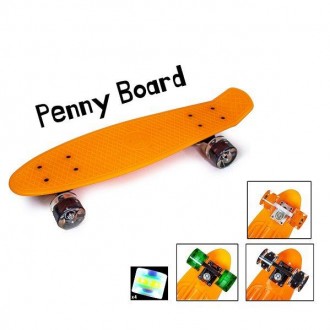 Пенни Борд Penny Board 22" Orange Оранжевый LED (Светятся колеса)
Подходит: Для . . фото 6