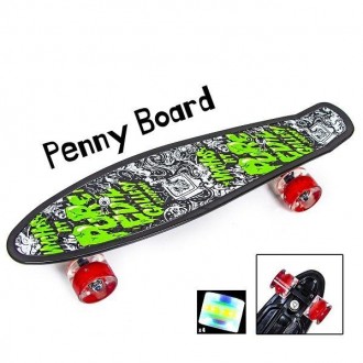 Пенни Борд Penny Board 22,5" Pure Evil Чистое зло (Светятся колеса)
Подходит: Дл. . фото 2