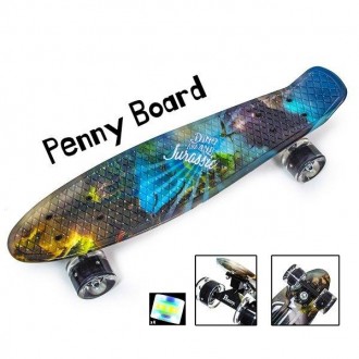 Пенни Борд Penny Board 22,5" Динозавр (Светятся колеса)
Подходит: Для детей, под. . фото 2