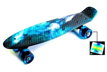 Пенни Борд Penny Board 22,5" Galaxy Галактика (Светятся колеса)
Подходит: Для де. . фото 4