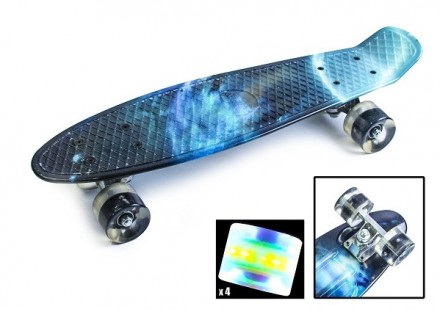 Пенни Борд Penny Board 22,5" Galaxy Галактика (Светятся колеса)
Подходит: Для де. . фото 3