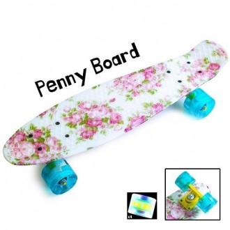 Пенни Борд Penny Board 22" Flowers Цветы (Светятся колеса)
Подходит: Для детей, . . фото 2