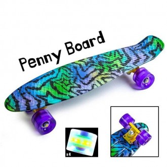 Пенни Борд Penny Board 22" Star Звезда (Светятся колеса)
Подходит: Для детей, по. . фото 2