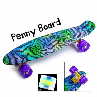 Пенни Борд Penny Board 22" Star Звезда (Светятся колеса)
Подходит: Для детей, по. . фото 7
