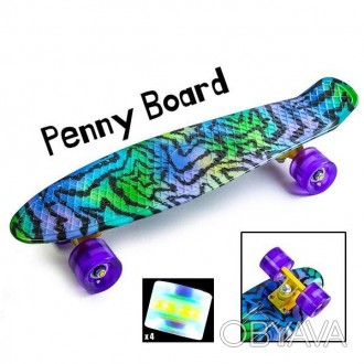 Пенни Борд Penny Board 22" Star Звезда (Светятся колеса)
Подходит: Для детей, по. . фото 1