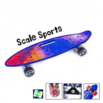 Пенни Борд Scale Sports 22,5" Universe Вселенная (Светятся колеса)
Подходит: Для. . фото 2