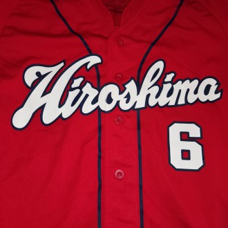 Бейсбольная jersey Hiroshima Toyo Carp, Abe, размер-М, длина-76см, под мышками-5. . фото 4