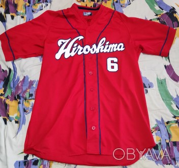 Бейсбольная jersey Hiroshima Toyo Carp, Abe, размер-М, длина-76см, под мышками-5. . фото 1