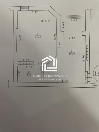 Дизайнерская квартира общей площадью 45 м2, комната 20 м2, большая кухня студия . Киевский. фото 7