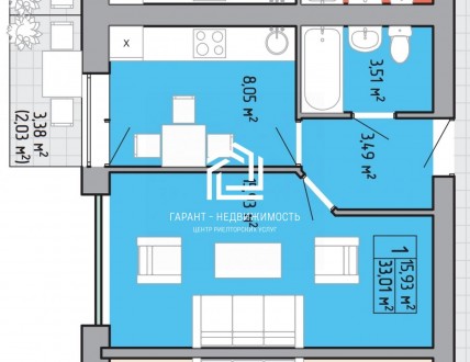 В продажі 1-кімнатна квартира, піша доступність моря 
-Будинок здано та введено . Киевский. фото 2