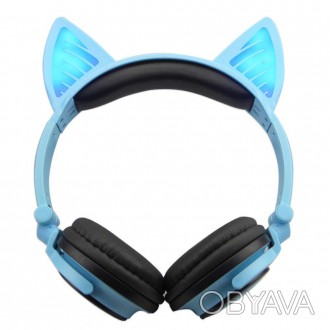 Наушники LINX BL108A Bluetooth наушники с кошачьими ушками LED Синие