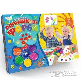 Пальчиковые краски Danko Toys ДТ-ОО-09-88 Набор красок для самого первого творче. . фото 1