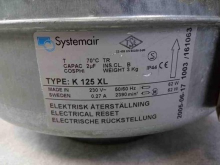 Канальный вентилятор Systemair K 125 XL
Предназначен для монтажа в воздуховоде. . . фото 6