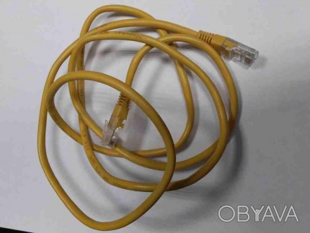 Кабель Ethernet-Lan 1м. з разьемами RJ45, кручена пара, для підключення мережног. . фото 1