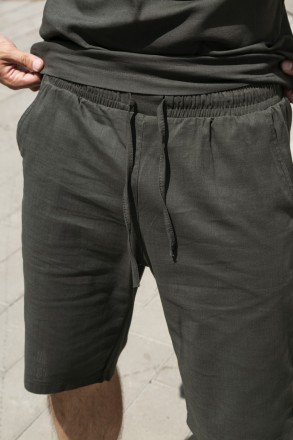 
ІНФОРМАЦІЯ ПРО ПРОДУКТ
Чоловічі шорти лляні з кишенями на літо хакі
Шорти
Матер. . фото 3