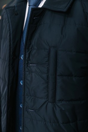 
ІНФОРМАЦІЯ ПРО ПРОДУКТ
Подовжена чоловіча синя тепла куртка вітровка демісезонн. . фото 8