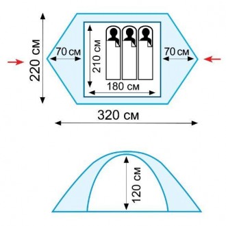  Универсальная туристичсекая палатка Tramp SCOUT 3 (V2) Универсальная трехместна. . фото 4