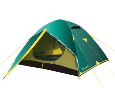  Универсальная трехместная туристичсекая палатка Tramp NISHE 3 (V2) с двумя вход. . фото 4