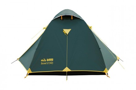 Универсальная двухместная туристичсекая палатка Tramp SCOUT 2 (V2) - простая в . . фото 6