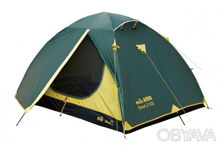  Универсальная двухместная туристичсекая палатка Tramp SCOUT 2 (V2) - простая в . . фото 1