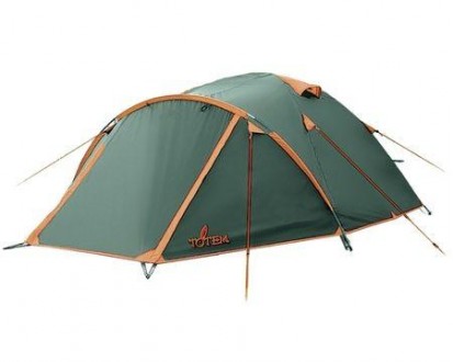  Универсальная трехместная палатка Totem Indy 3 Трехдуговая модель конструкции ". . фото 2