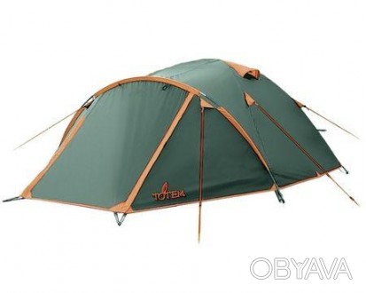  Универсальная трехместная палатка Totem Indy 3 Трехдуговая модель конструкции ". . фото 1