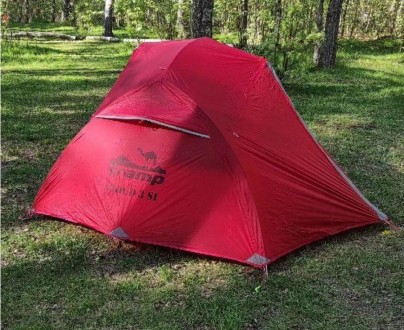  Палатка Tramp Cloud 3 Si TRT-094-redкрасная Обзор о тесте этой палатки в Норвег. . фото 3