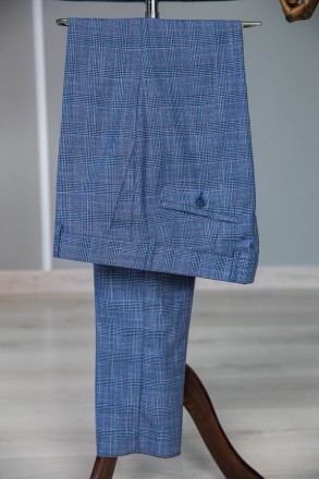 
ІНФОРМАЦІЯ ПРО ПРОДУКТ
Чоловічий синій класичний костюм піджак в клітинку брюки. . фото 5