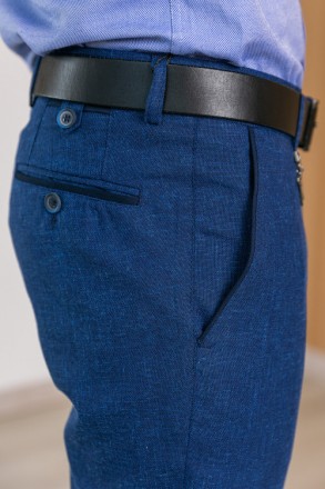 
ІНФОРМАЦІЯ ПРО ПРОДУКТ
Чоловічі сині класичні штани під ремінь
Виробник Фабричн. . фото 6