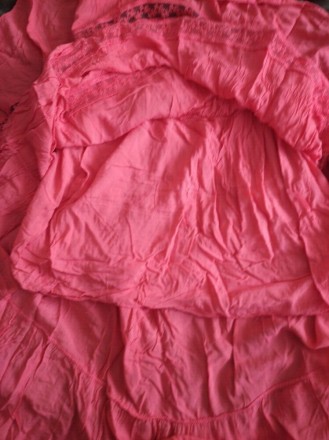 Вискозная легкая длинная коралловая юбка на худеньких девочек, Италия.
Верх юбк. . фото 6