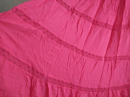 Вискозная легкая длинная коралловая юбка на худеньких девочек, Италия.
Верх юбк. . фото 10