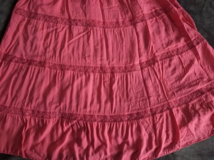 Вискозная легкая длинная коралловая юбка на худеньких девочек, Италия.
Верх юбк. . фото 9