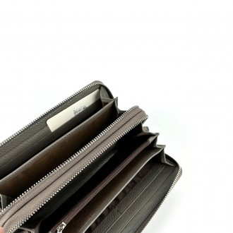 Женский кошелек на две молнии Mario Dion из натуральной кожи с лаковым покрытием. . фото 8